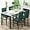 Green, variant on Recaceik 5-Piece Small Dining Table Set for 4, Modern Faux Marble Kitchen Table with 4 Upholstered PU Leather Chairs, Dining Room Table Set for Dinette, Breakfast Nook & Small Spaces, Black