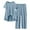 Blue, variant on Mgmyaa Womens Pajama Sets Short Sleeve High-Low T-Shirt and Long Pajama Pants Soft Sleepwear Pj Lounge Sets