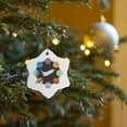 thumbnail image 7 of 3drose, Space Shuttle and Solar System, 3 inch Snowflake Porcelain Ornament, 7 of 7