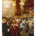 thumbnail image 3 of Hermans, Charles 15x16 Black Modern Framed Museum Art Print Titled - The Masked Ball at LOpera, 3 of 5