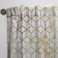 thumbnail image 3 of Designart 'Honeycomb Capital Gold VI' Modern & Contemporary Curtain Panel, 3 of 5