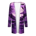 thumbnail image 4 of LOVZFMLL Cardigan pour Femmes Mode Décontractée Imprimé Chemise à Manches Longues avec Poches Cardigan, 4 of 5