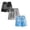 Black1 1PCS & Grey 1PCS & Blue 1PCS, variant on XEGLSBU 3 pack Boys Shorts 5T Jeans Kids Elastic Waist Shorts for Boys and Girls Comfortable Casual Playwear Breathable Summer Daily Wear Toddler to Adjustable Fit Size 3-4 Years