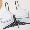 thumbnail image 5 of TEVEQ Ladies Summer Casual Two Retro Floral Print High Waist Swimming Suspenders Top Swim Suits for Women 2025 Bikini Sets for Women Bathing Suit for Women Bikini 2025 New Triangle Bikini Sets, 5 of 7
