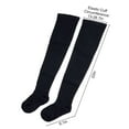thumbnail image 5 of Deago Plus Size Thigh High Socks for Thick Thighs Women Knit Cotton Extra Long Over the Knee Stockings Leg Warmer (White), 5 of 8