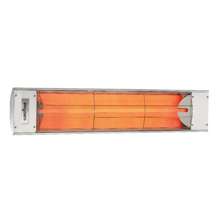 EF15120S-Eurofase Heating-1500 Watt Plug-In Electric Infrared Single Element Heater-Stainless Steel Finish-No Fascia Decorative Fascia