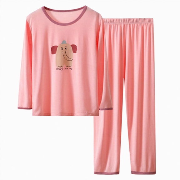 Gubotare Little Girl Pajamas Set Toddler Kids Boys Girls Sung Fit Sleepwear Pajamas 2pcs Pjs Set Size 7-8 (Red,7-8 Years)