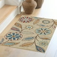 thumbnail image 3 of Maples Rugs Reggie Bohemian Floral Beige Washable Entryway Area Rug, 2'6 x 3'10, 3 of 7