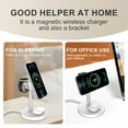 thumbnail image 4 of Cshidworld 3 in 1 Wireless Charger for iPhone Devices, 15W Fast Magnetic Charging Station for iPhone 17 16e 15 14 13 12 Pro Max, Charging Stand for iWatch 11 10 9 8 7 6 5 4 3 Ultra AirPod 2 3 4 Pro, 4 of 15