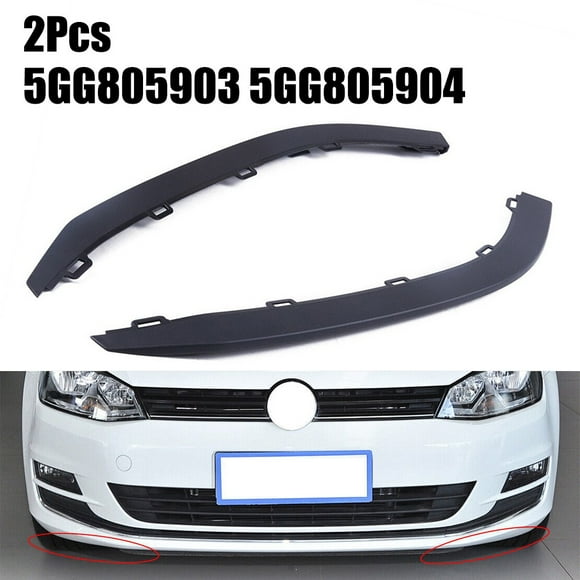 beisidaer For Golf Mk7 2013 2017 Front Bumper Spoiler Trim Abs Material Black Color Left & Right Pair Oem 5Gg805903/5Gg805904