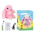 thumbnail image 2 of Easter Electronic Dancing Bunny Plush Toy, Singing and Recording Rabbit Stuffed Animal with Soft Ears, Interactive Musical Plush for Easter Basket Stuffers, Birthday Gifts, Home Decor, 2 of 9