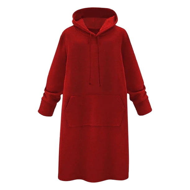 Puntoco vestido suéter con capucha para mujer primavera e invierno nuevo Color sólido suelto estilo perezoso falda extendida hasta la rodilla Puntoco Puntoco-5040