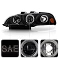 thumbnail image 4 of For Black 1992-1995 Honda Civic 2/3Dr LED Halo Projector Headlights Left+Right, 4 of 7