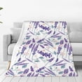 thumbnail image 1 of Balery Lavender Flowers Manta de Felpa Suave y Acogedora – Cobija de Franela Aterciopelada para Cama, Lavable y Cálida para Sofá, Mascotas, Transpirable-60"x50", 1 of 7