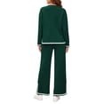 thumbnail image 6 of UVN Outfits Sets for Women Casual 2 Piece Lounge Sets Fall Long Sleeve Tops and Wide Leg Pants Tracksuits Pajamas Sets with Pockets, 6 of 11