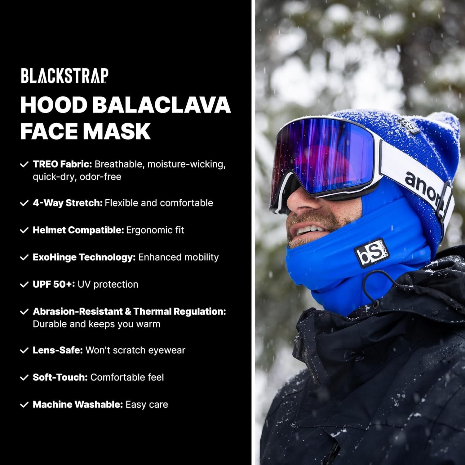 Moisture-Wicking Ski Balaclava – Helmet-Compatible Cold Weather Face Mask