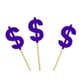thumbnail image 2 of Darling Souvenir, Dollar Sign Cupcake Toppers, Birthday Wedding Party Dessert Decorations - Pack Of 20, 2 of 3