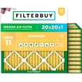thumbnail image 1 of Filterbuy 20x20x1 MERV 11 (MPR 1200) Allergen Defense, Pleated HVAC AC Furnace Air Filters (12-Pack), 1 of 8