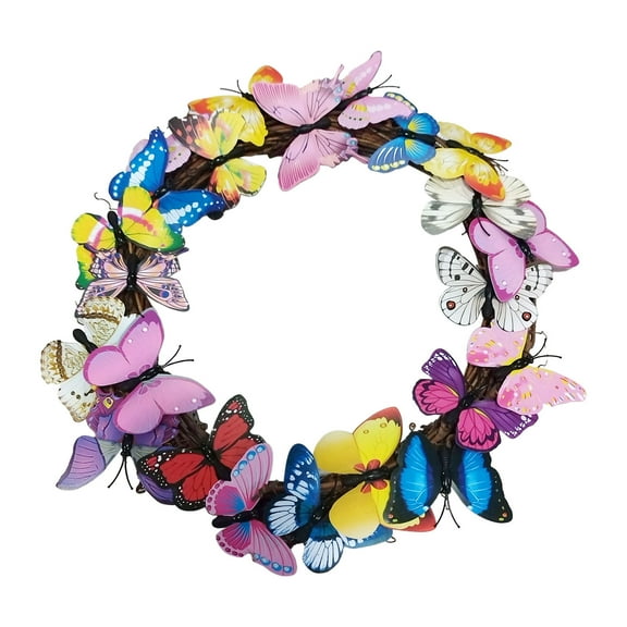 Nkmbld Floral Garland Simulated Garland Decoration Wreath for All Seasons,Spring and Summer Wreaths for Front Door Outside or Indoor