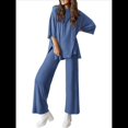 thumbnail image 1 of Traje Informal de Dos Piezas para Mujer, Ideal para Viajes y Vacaciones. Azul M, 1 of 9