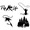 Black, variant on Fly Fishing Decal 4 Pack: Fly Life, Angler silhouette, Fly Fisherman, Detailed Fly