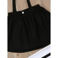 thumbnail image 5 of Toddler Baby Girl Clothes Off Shoulder Halter Tube Top Shirt Striped Long Pants Summer Outfits, 5 of 7