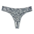 thumbnail image 3 of Noric Women's Cotton Ribbed Thong Panties Low Rise Stretchy Soft Breathable Daily Underwear, 3 of 6