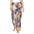 thumbnail image 2 of Lsque Sea Shells Print Women's Pajama Pants, Lounge Pant - Comfortable Home Wear,Elastic Waistband, Stylish Design-X-Large, 2 of 9