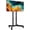 Black, variant on BONTEC Rolling TV Stand, Height Adjustable Mobile TV Cart for 32-75 Inch TVs, Dual Column Floor Mount with Wheels, Holds 110 lbs, Max VESA 400x400mm, Black