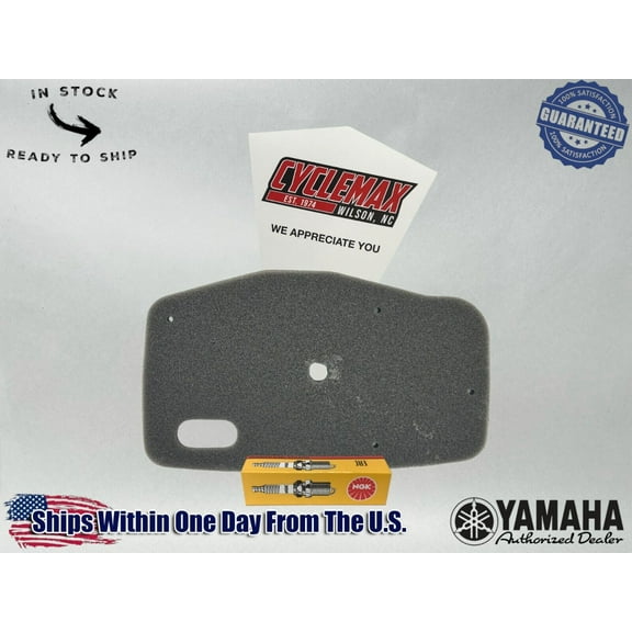 Cyclemax Maintenance Kit w/ Air Filter & Plug fits 1979-1987 Yamaha QT50