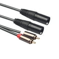 thumbnail image 5 of Dual RCA Male to XLR Male Cable 2 XLR to 2 RCA Plug Adapter HIFI Stereo Audio Extension Cable, 5 of 7
