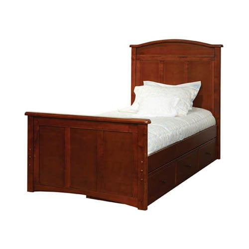 Bolton Woodridge Arched Twin Bed with 3Drawer Under Bed Case