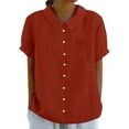 thumbnail image 1 of Casual Women's Shirts Button Down With Pocket Versatile And Stylish For Spring And Summer Perfect For Everyday Wear, 1 of 5