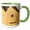 Green/White, variant on 3drose, Balalaika - String, Wooden Folk Musical Instrument, 11oz Two-tone Green Mug