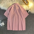 thumbnail image 4 of Manga Corta Cardigan Raya Impresión Botón Solapa Blusa Casual, Camisas de Manga Corta para Hombre, 4 of 8