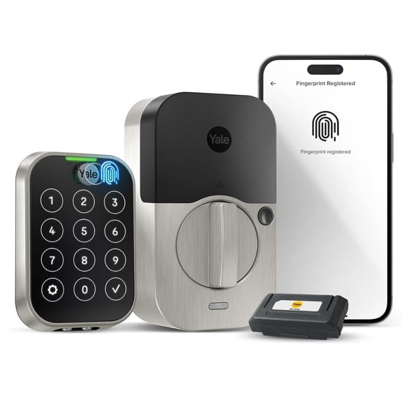Assure Lock 2; Keyless Smart Door Lock with Wi-Fi and Fingerprint Access; Satin Nickel