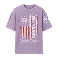thumbnail image 3 of Kixjoy 250 Anniversary Usa Shirt Men 4th Of July Acid Wash Short Sleeve T-Shirt Casual Crew Neck Big and Tall Patriotic T Shirt, Purple 2XL, 3 of 4