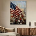 thumbnail image 2 of American Flag Canvas Wall Art, 4th of July Independence Day Canvas Print, Summer Wall Decor with US Flag, Patriotic Stencils Style Flag Picture, July 4th Wall Art for Home Office, 2 of 7