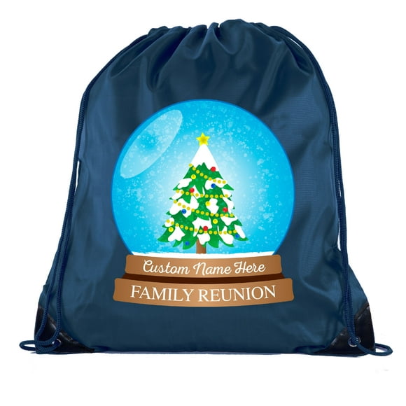 Snowglobe with custom name -Family Reunion Party Favor Bags