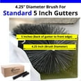 thumbnail image 4 of GutterBrush 5" Simple Roof Rain Leaf Gutter Guard with Bristles, 60 Ft. Pack, 4 of 9