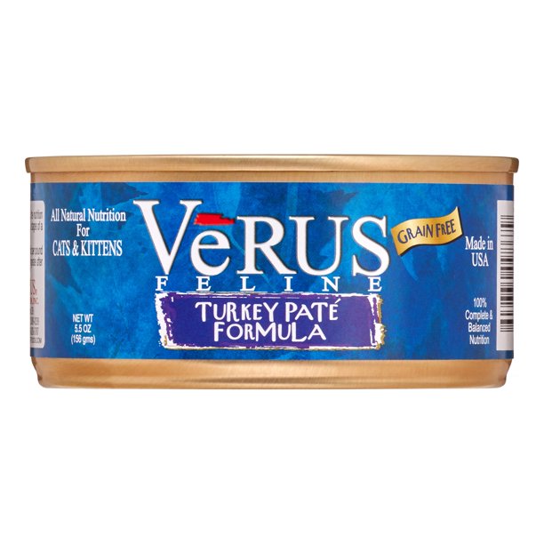 Verus GrainFree Turkey Pate Formula Wet Cat Food, 5.5 Oz