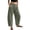 Green, variant on Casual Cotton Linen Barrel Pants for Women High Waist Button Front Baggy Harem Trousers with Pockets Summer Boho Beach Lounge Wear Black XXL