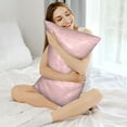 thumbnail image 5 of Bingfone Pink Stripes Print Satin Pillowcase for Hair - Standard Size with Zipper Silky & Soft Pillow Covers,20x30 inches, 5 of 8