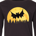 thumbnail image 4 of Inktastic Halloween Bat with Moon Long Sleeve Youth T-Shirt, 4 of 5