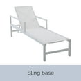 thumbnail image 4 of My Texas House Cambria Steel Outdoor Chaise Lounge, White, 4 of 11