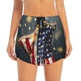thumbnail image 2 of Hirioo North American Bald Eagle1 for Women's Double Layer Athletic Shorts High-Performance Gym Shorts with Inner Pocket, Elastic Waistband-Medium, 2 of 7