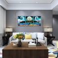 thumbnail image 6 of Canvas Wall Art for Living Room ,farmhouse bathroom Wall decor blue abstract Animal landscape painting,modern family kitchen Bedroom Decoration elephant Canvas art pictures Artwork for home walls, 6 of 6