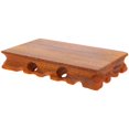 thumbnail image 1 of Brown Wooden Display Stand for Teapot Flower Pot Statue Craft Decor Storage 6.3 Inches, 1 of 5