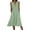 #0349-Green, variant on Summer Linen Dresses for Women 2026 Button V Neck Sleeveless Midi Dress Casual Cotton Gauze Shift Dress with Pockets