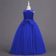 thumbnail image 5 of BRGZLK Flower Girl Maxi Dress Summer 2026 Solid Color Sleeveless Round Neck Tulle Dresses Wedding Guest Birthday Party Princess Gown Blue 13-14 Years, 5 of 5